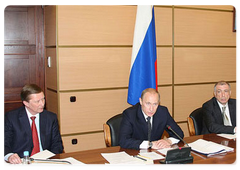 Russian Prime Minister Vladimir Putin chaired a conference on the development of the ship-building industry|13 may, 2008|13:16