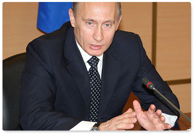 Russian Prime Minister Vladimir Putin chaired a conference on the development of the shipbuilding industry