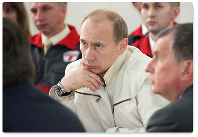 В.В.Путин принял участие в запуске в эксплуатацию первой очереди проекта «Север»