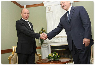 Состоялась беседа Председателя Правительства Российской Федерации В.В.Путина и Президента Республики Беларусь А.Г.Лукашенко