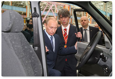 Prime Minister Vladimir Putin visited the Severstalavto-Yelabuga auto assembly plant