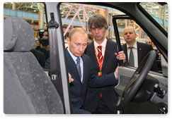 Prime Minister Vladimir Putin visited the Severstalavto-Yelabuga auto assembly plant