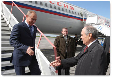 Prime Minister Vladimir Putin arrived in Nizhnekamsk