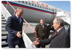 Prime Minister Vladimir Putin arrived in Nizhnekamsk