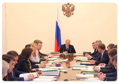 Vladimir Putin at the meeting of the Government Presidium|9 june, 2008|20:00