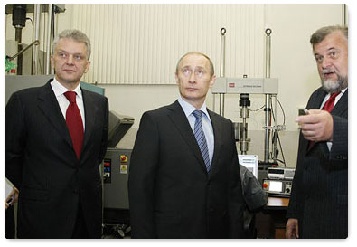 Prime Minister Vladimir Putin visited All-Russia Institute of Aviation Materials (VIAM)