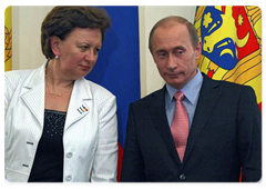 Russian Prime Minister Vladimir Putin met with Prime Minister of the Republic of Moldova Zinaida Greceanii|20 june, 2008|15:40