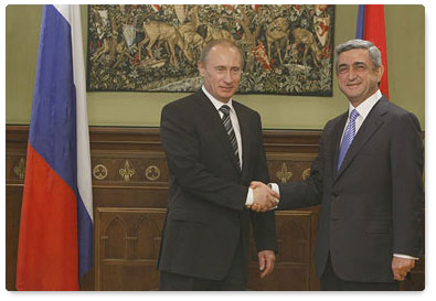 Prime Minister Vladimir Putin met with Serzh Sargsyan, President of the Republic of Armenia