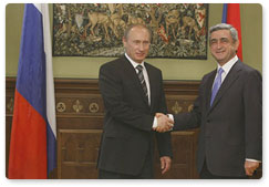 Prime Minister Vladimir Putin met with Serzh Sargsyan, President of the Republic of Armenia