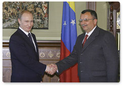 Prime Minister Vladimir Putin had a working meeting with the Venezuelan Vice President Ramon Carrizales