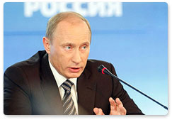 Prime Minister Vladimir Putin met with members of the United Russia Parliamentary Party