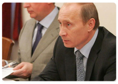 Russian Prime Minister Vladimir Putin addressed a meeting on drug production in the city of Kursk|19 june, 2008|16:00