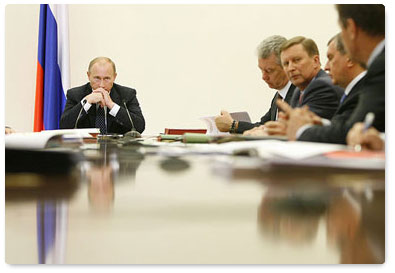 Prime Minister Vladimir Putin chaired a Cabinet meeting