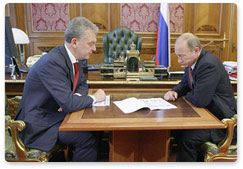 Vladimir Putin had a meeting with Minister of Industry and Trade Viktor Khristenko