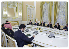 Prime Minister Vladimir Putin met with the Secretary-General of the National Security Council of the Kingdom of Saudi Arabia, Prince Bandar al-Saud|14 july, 2008|22:00