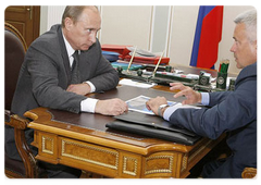 Prime Minister Vladimir Putin met with Vagit Alekperov, president of LUKoil|18 july, 2008|21:50