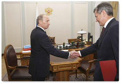 Prime Minister Vladimir Putin met with Astrakhan Region’s Governor Alexander Zhilkin