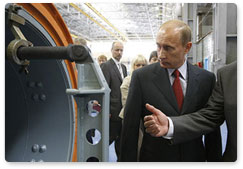 Prime Minister Vladimir Putin visited the Moscow engineering plant Avangard