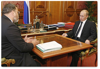 Russian Prime Minister Vladimir Putin met with Igor Artemyev, head of the Federal Antimonopoly Service