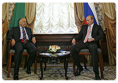 Prime Minister Vladimir Putin had talks with the Libyan Prime Minister Al-Baghdadi Ali al-Mahmoudi|31 july, 2008|14:30