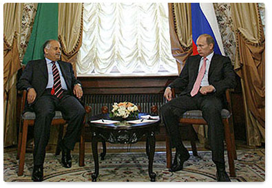 Prime Minister Vladimir Putin had talks with the Libyan Prime Minister Al-Baghdadi Ali al-Mahmoudi