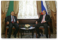 Prime Minister Vladimir Putin had talks with the Libyan Prime Minister Al-Baghdadi Ali al-Mahmoudi