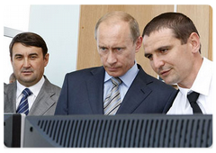 Prime Minister Vladimir Putin arrived in the Rostov Region and visited the Kochetovsky waterworks facility|15 july, 2008|18:00