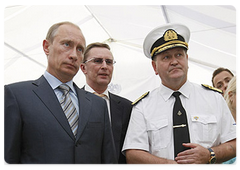 Prime Minister Vladimir Putin arrived in the Rostov Region and visited the Kochetovsky waterworks facility|15 july, 2008|18:00