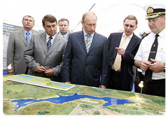 Prime Minister Vladimir Putin arrived in the Rostov Region and visited the Kochetovsky waterworks facility|15 july, 2008|18:00