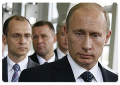 Vladimir Putin visited the machine-building plant «Elemach» in the town of Elektrostal|29 july, 2008|15:20