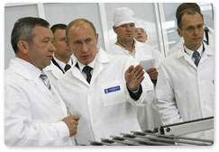 Prime Minister Vladimir Putin visited the machine-building plant “Elemach” in the town of Elektrostal