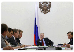 Vladimir Putin held the meeting of the Russian Government|11 august, 2008|15:00