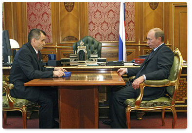 Prime Minister Vladimir Putin met with Interior Minister Rashid Nurgaliev