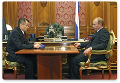 Prime Minister Vladimir Putin met with Interior Minister Rashid Nurgaliev