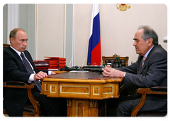 Prime Minister Vladimir Putin held a meeting with Mintimer Shaimiyev, President of the Republic of Tatarstan|19 august, 2008|19:00