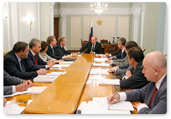 Prime Minister Vladimir Putin chaired a meeting on the development of competition