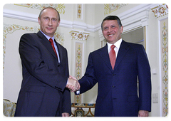 Prime Minister Vladimir Putin met with King Abdullah bin al-Hussein of Jordan|22 august, 2008|18:30