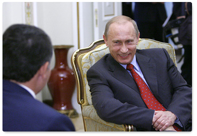 Prime Minister Vladimir Putin met with King Abdullah bin al-Hussein of Jordan