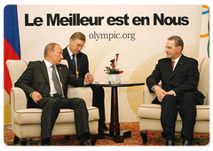 Prime Minister Vladimir Putin met with Jacques Rogge, president of the International Olympic Committee|8 august, 2008|15:30