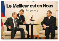 Prime Minister Vladimir Putin met with Jacques Rogge, president of the International Olympic Committee