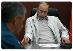 Глава Правительства В.В.Путин провел совещание в связи с событиями в Южной Осетии|9 августа, 2008|22:00