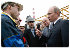 During his working trip to thr North-Western Federal Diatrict Russian Prime Minister Vladimir Putin visited the production entity Sevmash in the city of Severodvinsk|11 july, 2008|17:30