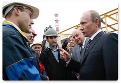 Russian Prime Minister Vladimir Putin visited the production entity Sevmash in the city of Severodvinsk