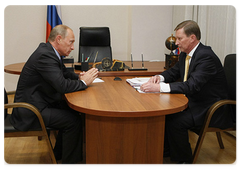 Prime Minister Vladimir Putin Met with Deputy Prime Minister Sergei Ivanov|12 september, 2008|18:30