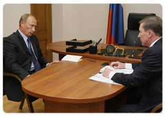 Prime Minister Vladimir Putin Met with Deputy Prime Minister Sergei Ivanov|12 september, 2008|18:30