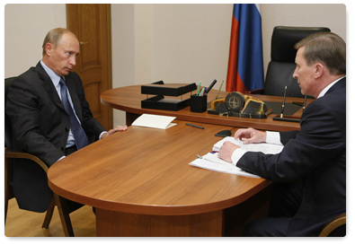 Prime Minister Vladimir Putin met with Deputy Prime Minister Sergei Ivanov