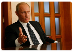 Russian Prime Minister Vladimir Putin was interviewed by the French newspaper Le Figaro|13 september, 2008|09:00