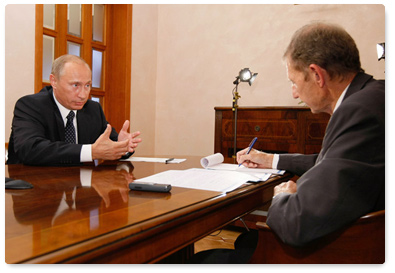 Председатель Правительства Российской Федерации В.В.Путин дал интервью французской газете «Фигаро»