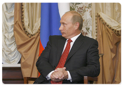 Prime Minister Vladimir Putin met with President of Azerbaijan Ilham Aliev|16 september, 2008|21:30