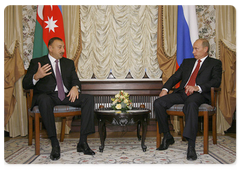 Prime Minister Vladimir Putin met with President of Azerbaijan Ilham Aliev|16 september, 2008|21:30